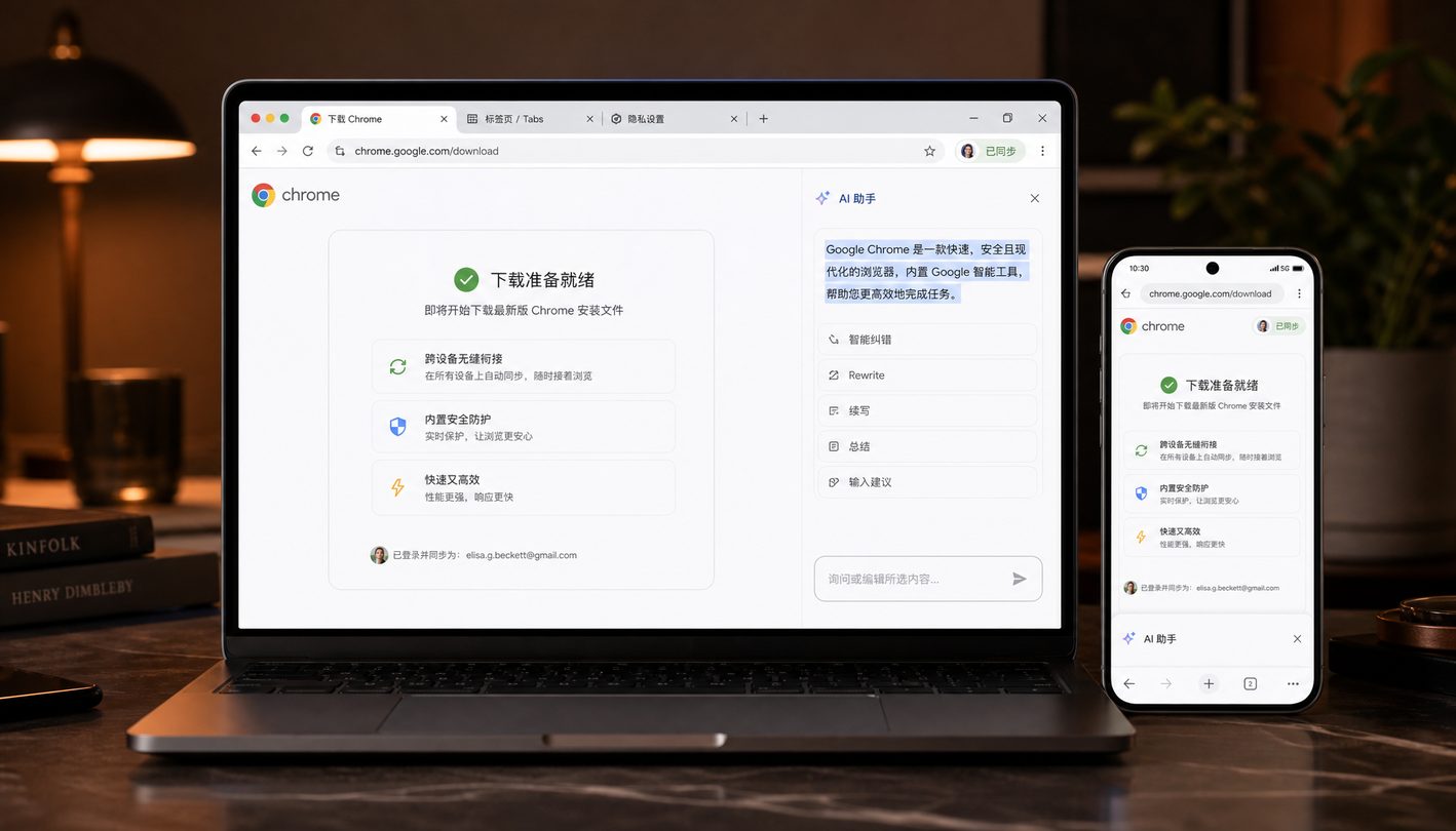 Chrome 多设备同步展示